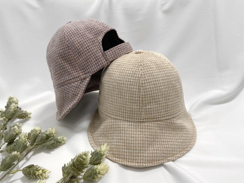Women's Unisex Check Velcro Bucket Hat Bucket Hat
