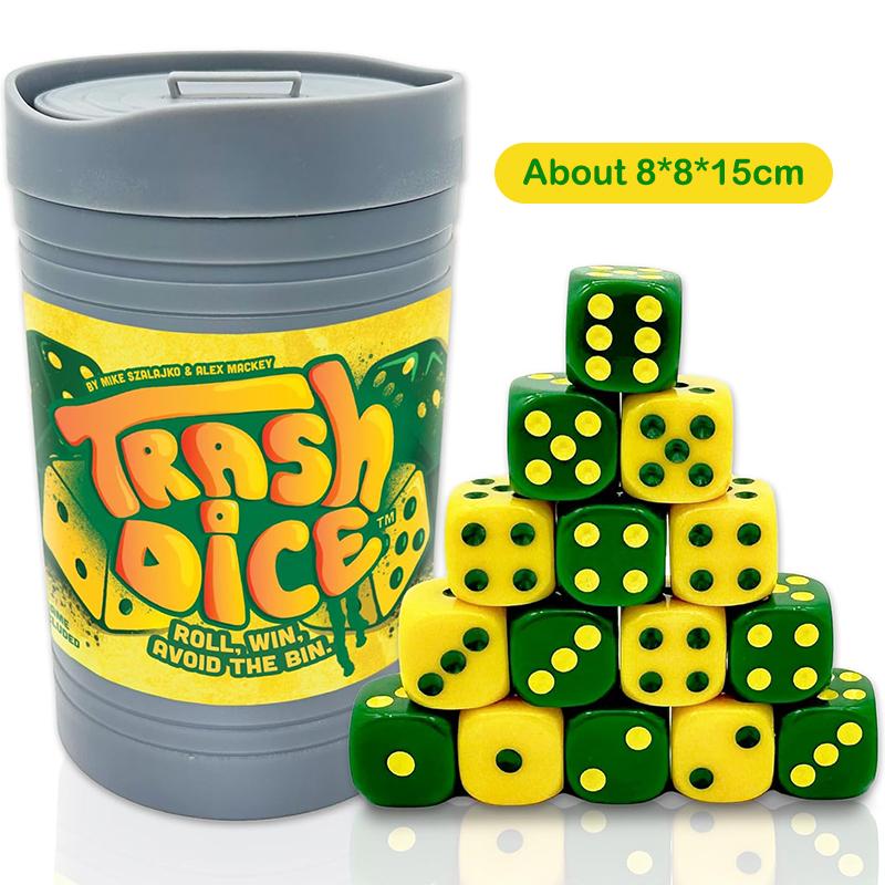 

Big Discoveries Trash Dice - Fast-Paced Family Dice Game With Trash Can And Dice Set | For Travel, Party, And Games Night