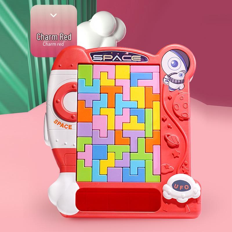 Tetris Wooden Jigsaw & Building Blocks Game - Educational Toys for Kids