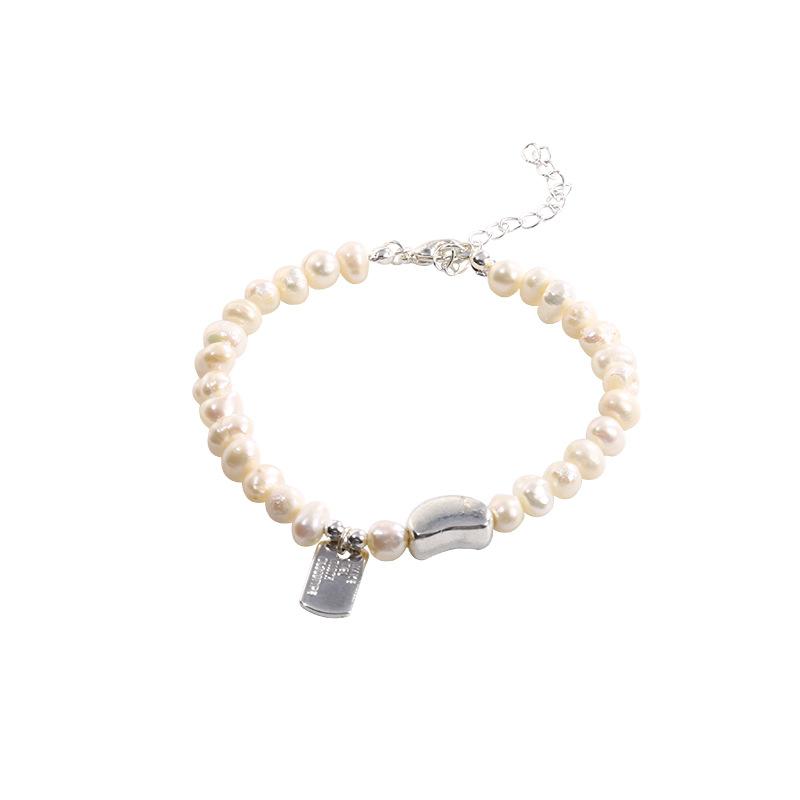 Irregular freshwater pearl bracelet female ins style light luxury Internet celebrity bracelet design sense beaded jewelry