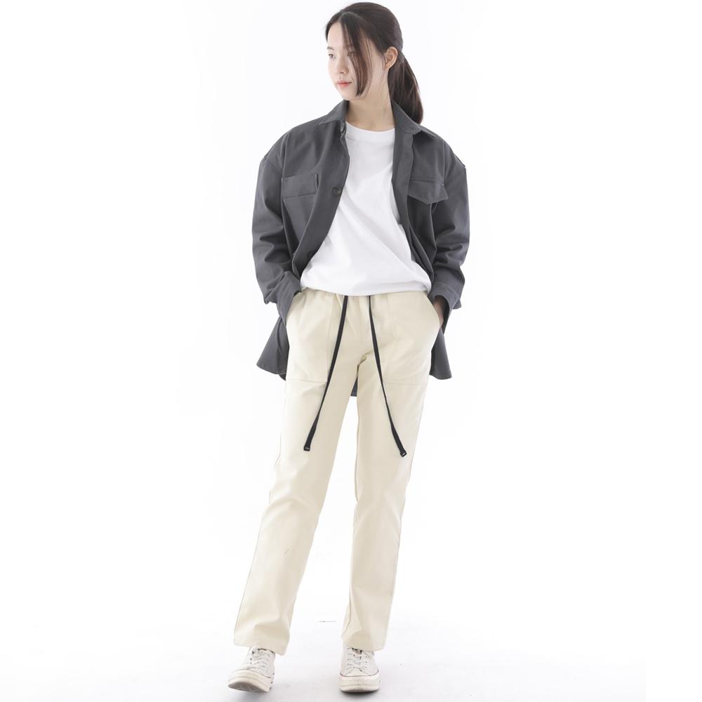 Saintcrew Two-Layer Bartack Pocket Button Shirt Jacket 2L-401Sj Charcoal