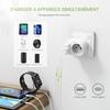 Lencent adaptateur prise australie/chine/argentine/au,4 en 1 -2 usb +1 type-c + 1 ac,pour france vers les pays des prises de type i