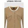 UR Women's Retro Color-block Faux Two-Piece Cardigan