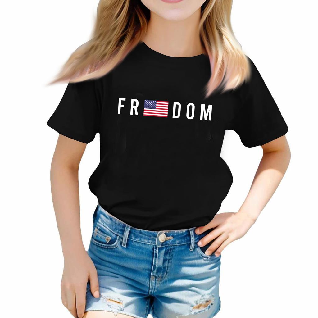 Toddler Girl Boy T-Shirts Kids Top Boys And Girls Printed Short Sleeved T-shirt 1-12Y Summ