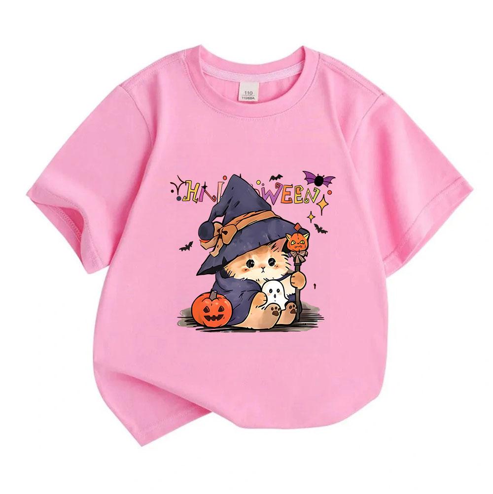 Kids Boys Girls 100% Cotton Short Sleeve O-Neck T-Shirt Cute
