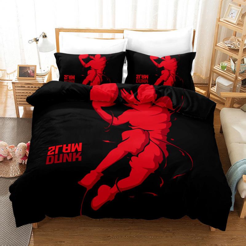 Basketball Comics Three-Piece Bedding Home Textile Quilt Cover Four-Piece Children'S Bedding