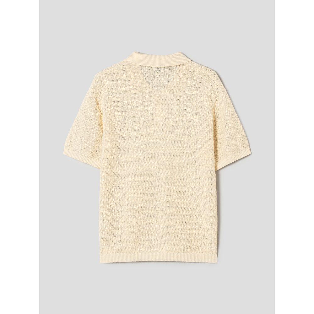 SHIFT.G Paper Yarn Texture Polo Yellow