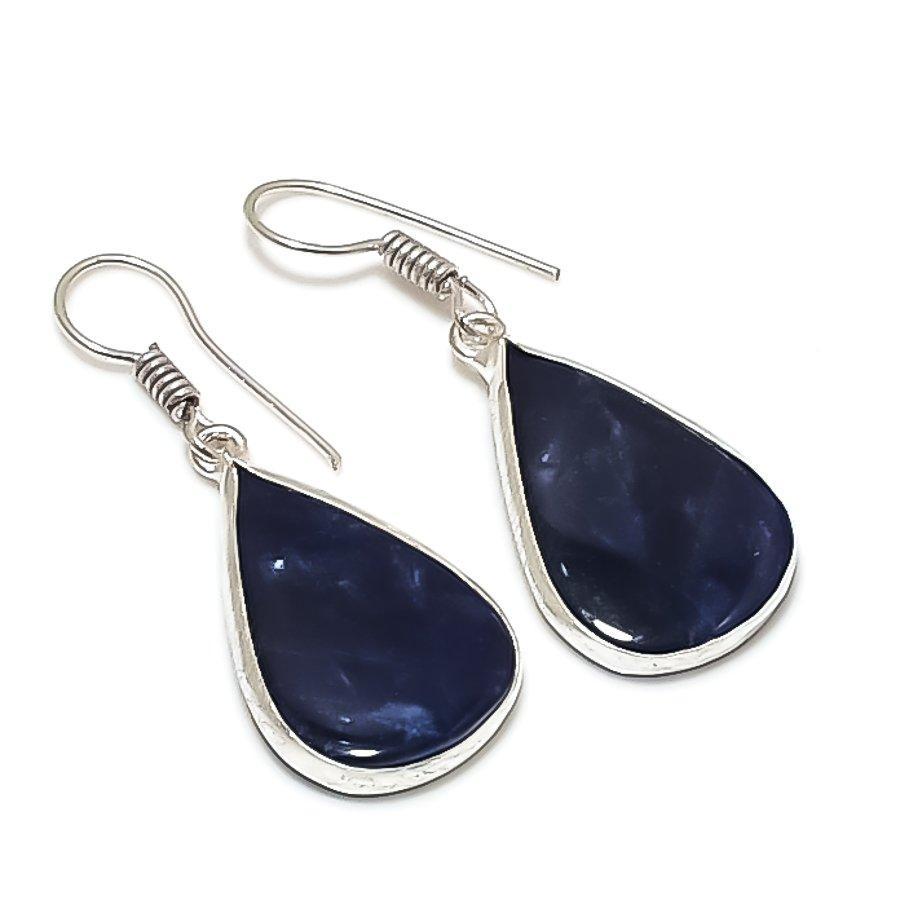 

Natural Sodalite Gemstone 925 Sterling Silver Jewelry Earring 1.50 d4H01