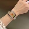 Metal Strap For Apple Watch Uitra 8 7 49Mm 45Mm 44Mm Luxury  Pearl Bracelet For Iwatch Series 6 5 Se 42Mm 40Mm 38Mm Band