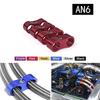 MUGE Tubing Separator Clamp Fitting Hose Separator Clamp Hose Clamp Car Oil Cooler Aluminum Alloy AN6 4 Pieces Universal (Silver, AN6)
