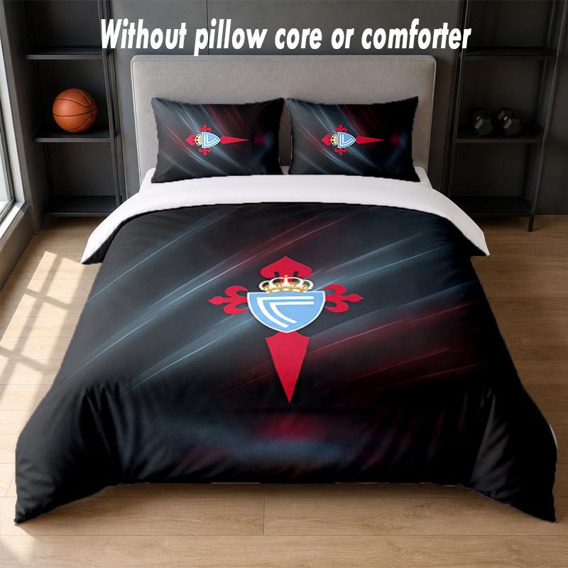 Celta Vigo FC Design Bed Bedding Set 1 Duvet Cover + 2 Pillowcases Soft Breathable Household Bed Linens