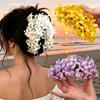 New Spring/Summer Large Full-Bloom Artificial Flower Hair Claw Clip, Women's Fashionable Hawaiian-Style Luxurious and Elegant Floral Hair Clamp