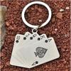 Special Classic 3D Poker 10JQKA Toilet Tool Model Key Chain Playing Card Keyring Keyfob Gift for Lover
