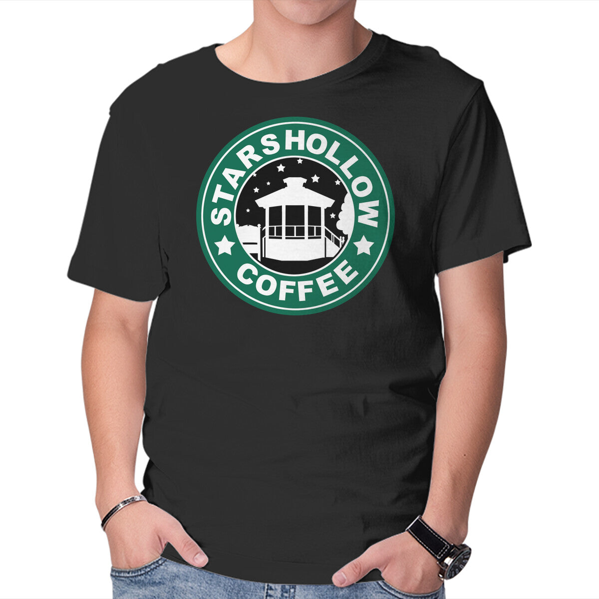 Unisex Crew Neck T-Shirt Stars Coffee Graphic Short Sleeve Casual Tee XL
