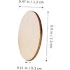Toyvian 200pcs Unfinished Wood Oval Slices Natural Rustic Wooden Cutout Oval Wood Pieces Wood Craft Supplies for DIY Craft Wedding Centerpiece