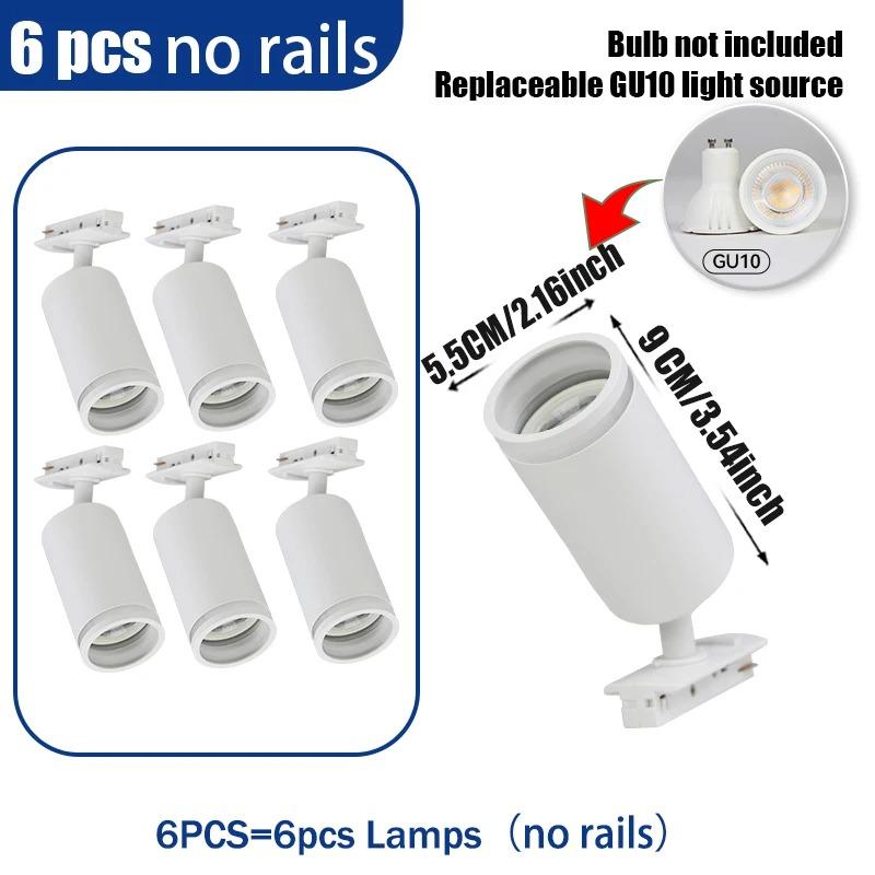 LED Track Light Clothing Store GU10 Focus Rail Spot DIY Bulb Design Fixture Shop Home Kitchen Track Lamp Source lane Spotlight