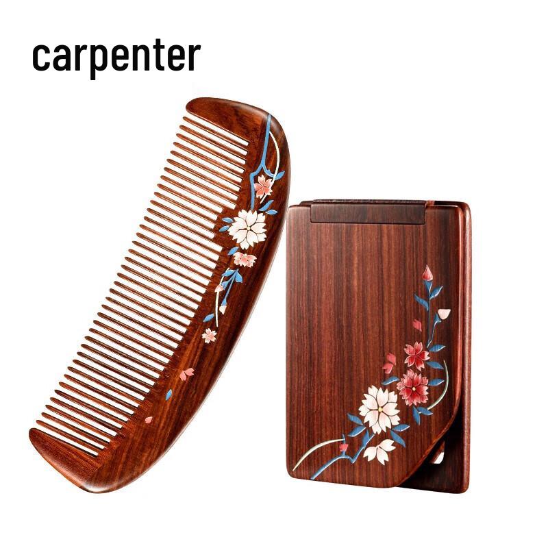 Tan Mujian Сакура Деревянный гребень и зеркало Подарочный набор