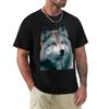 Wolf Painting Tshirt Work Daily Short Sleeve Top