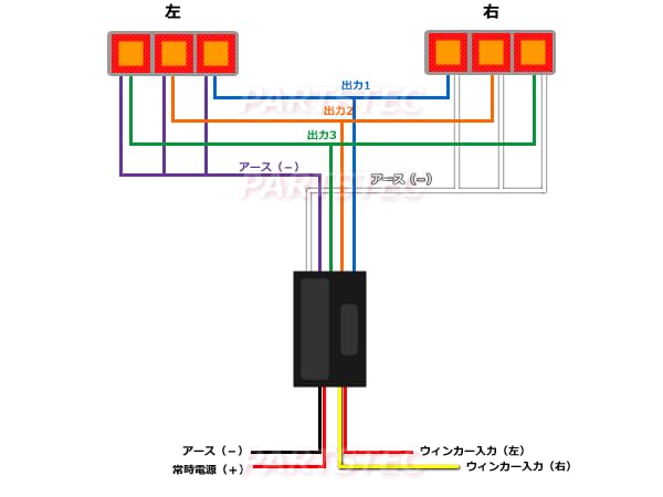 MOTOR POWER 3-way Flowing Turn Signal Relay Unit Sequential Meteor