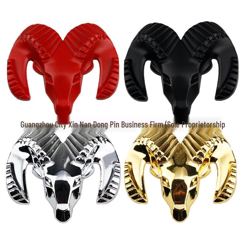 Dodge Journey Sheep Head Metal Emblem - Front & Rear Decal