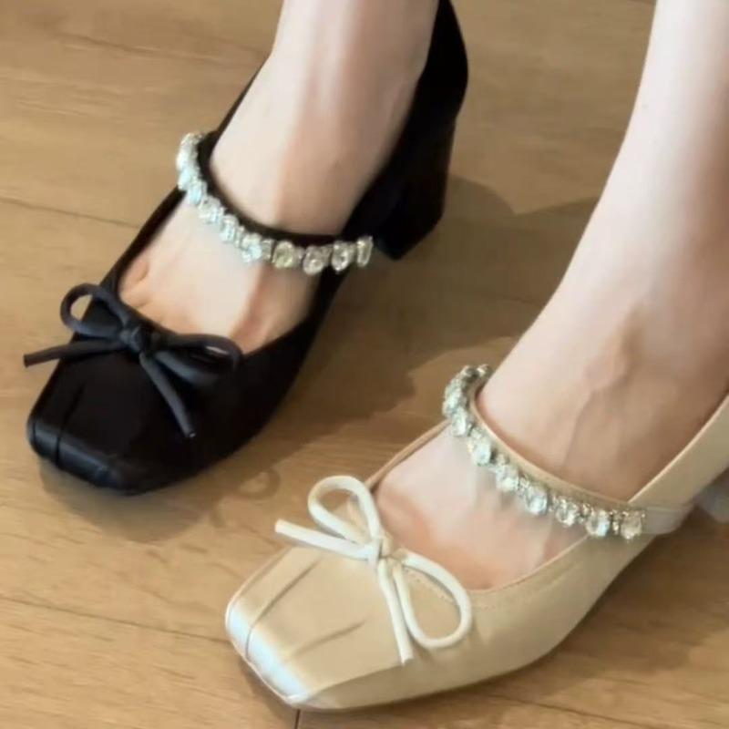 Hot Selling 2025 Party Pumps Shoes for Women Spring Women's Luxury Fashion High Heels Chunky Heels Ladies Shoes Zapatos De Mujer
