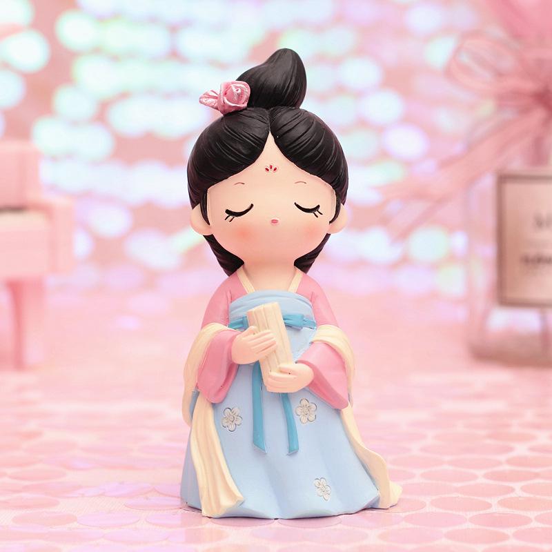 Kreativer Handyhalter im Stil der Tang-Dynastie mit Glücksbringer: Exquisites Harzornament