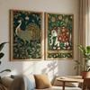Livin’luxe Set of 2 Peacock and Elephant Wall Art Premium MDF Wooden Color Framed