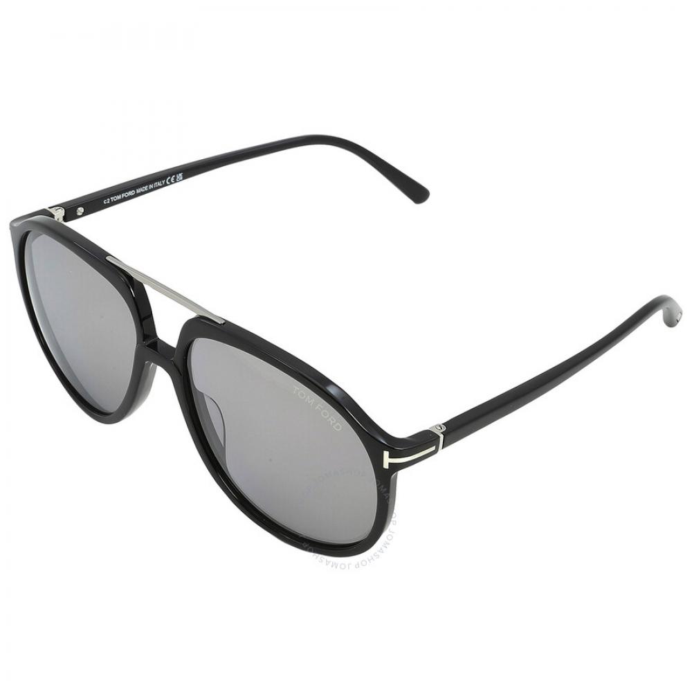 Tom Ford Archie Smoke Mirror Pilot Men S SunglaSSeS Ft1079 01c 58