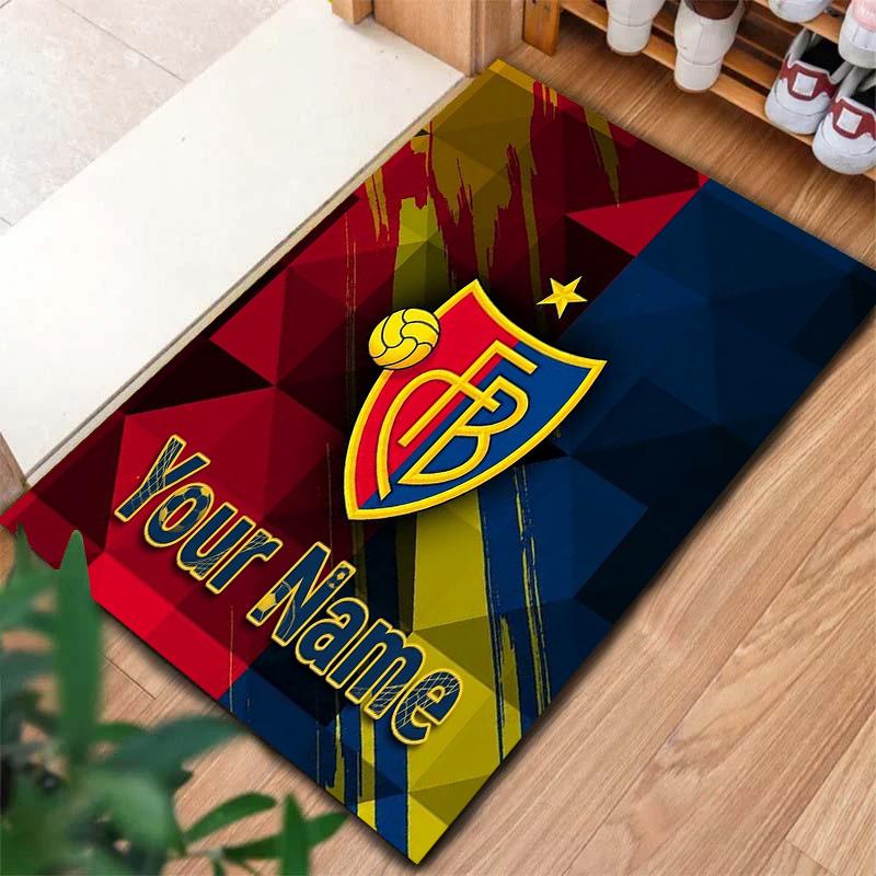Fc Basel Crest Custom Name Carpet Rug For Living Room Bedroom Home Sofa Decoration Kids Play Nonslip Floor Mat