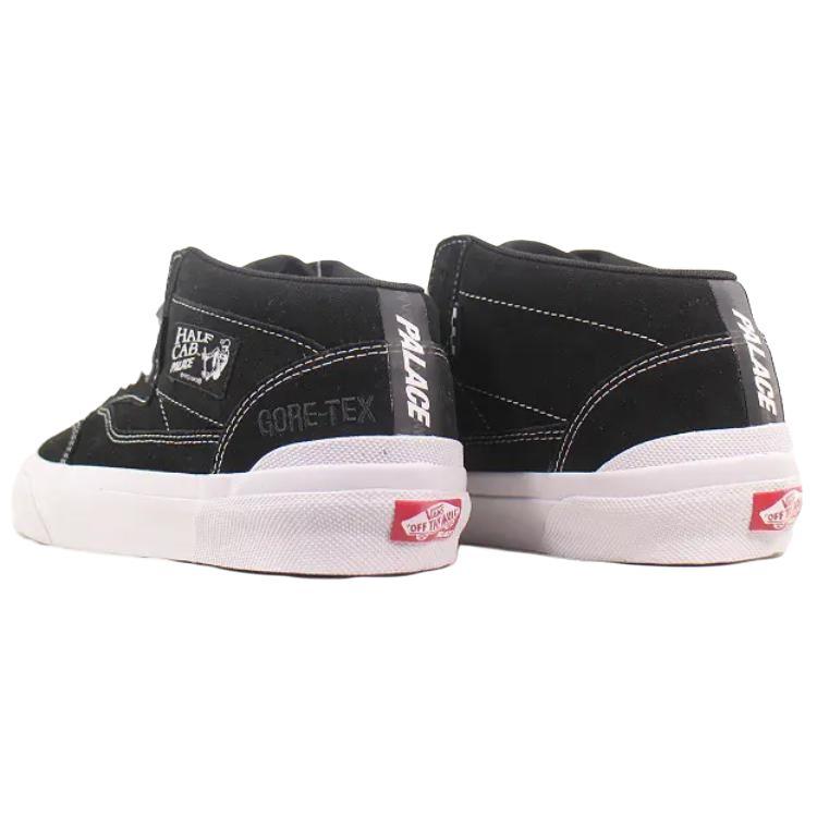Palace Skateboards X Vans Half Cab 9 Versatile Comfortable Mid-Top Skate Shoes Unisex Skate Shoes Black VN0007QMBLA1