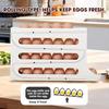 Egg Holder for Fridge,4 Tiers Egg Container,Auto Rolling Fridge Egg Organizer for Refrigerator