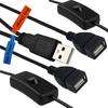 USB Splitterkabel 1 Stecker auf 2 Buchsen Verlängerungs-USB-Kabel mit Ein/Aus-Schaltern Daten Lade Synchronisationskabel für PC