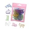 W89C Multifunctional Paper Clips Assorted Color Metal Paperclips File Paper Clamp Metal Bookmarks Clip for Office School
