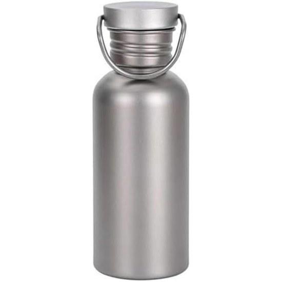 KuBen Ultra LightweightRustproof Wide Mouth Water Bottle Outdoor Climbing Direct Drinking Bicycle Sports Pure Titanium (500ml)