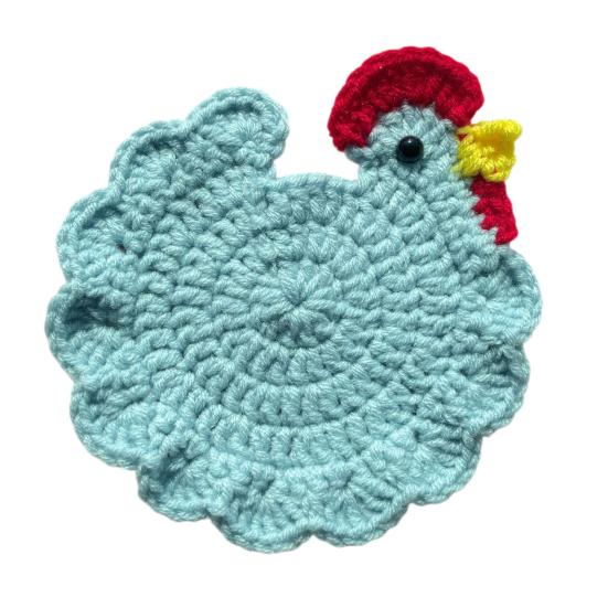 Handmade Crochet Flower Coaster Heat-Resistant Cup Mat for Mugs Glasses Soft Non-Slip Absorbent Table Protector Mat Cute Kitchen Desk