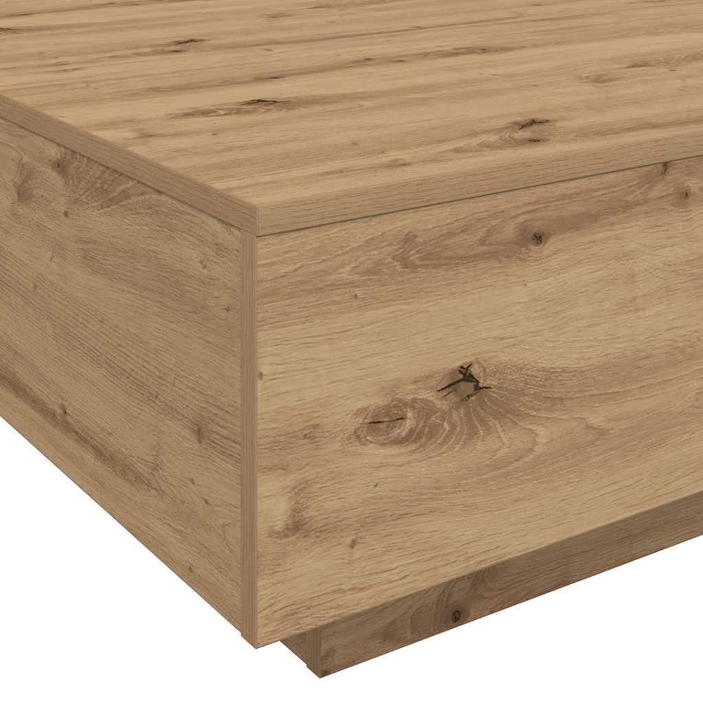 Artisan Oak Coffee Table 80 X 80 X 31 Cm Engineered Wood