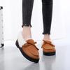 Fashion Winter Women's Cotton Slippers with Fleece Lining Thick Sole Anti-Slip Indoor Outer Wear Warm Bean Paste Shoes
