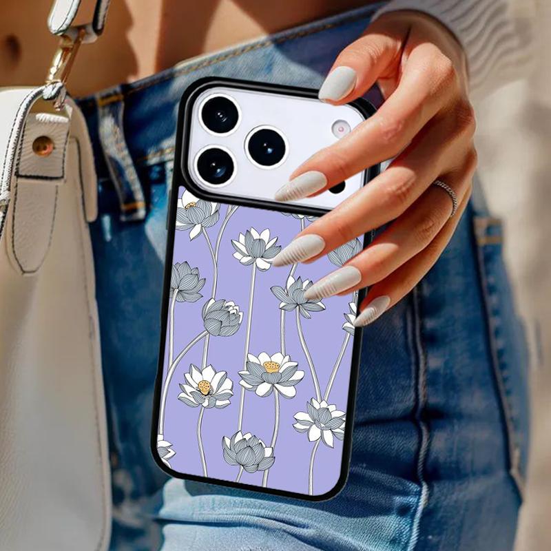 Lotus Flower Phone Case For iPhone 17 Air 14 15 13 12 Max Cover For Apple 16e 11 Pro Max Plus Coque