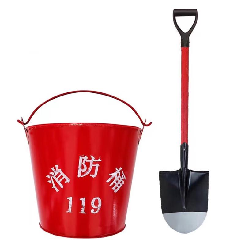 Fire Shovel and Sand Bucket Set