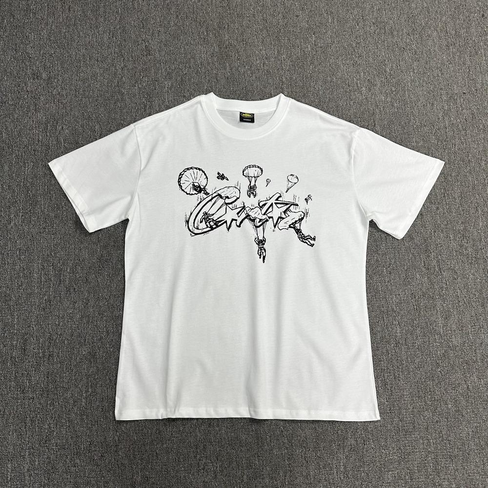 Cross-border American High Street Alcatraz Series Letter Pattern Printing Casual Loose Short-sleeved T-shirt Top Men's and Women's Tide