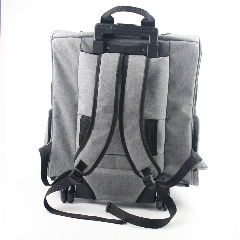 Pet Trolley Bag: Portable Two-Wheel Travel Backpack for Dogs