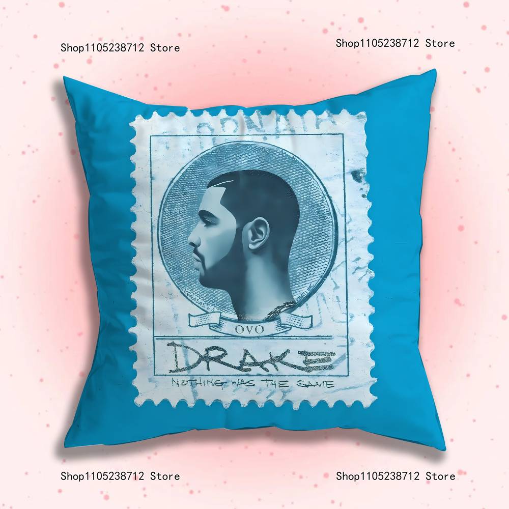Drake O-OvO OWL Pillow Covers Cartoon Sofa Decorative Home Double-sided Printing Short Plush Cute Cushion Cover