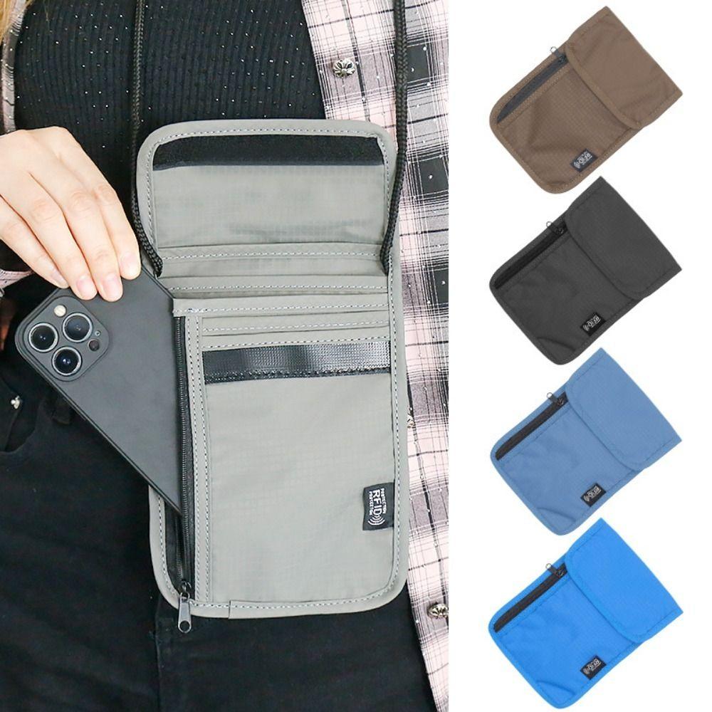 Neck Hanging Neck Wallet Anti-Theft Document Credit Case Pouch RFID Passport Bag  Protect Privacy