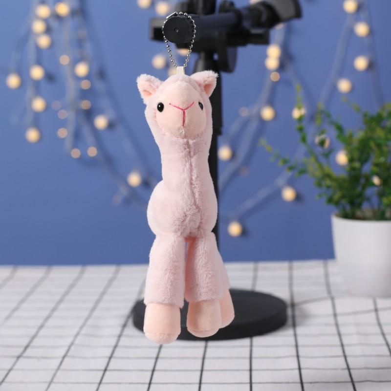 Keychain Plush Toys Cute Little Dolls Dolls Bag Accessories Girl Heart Schoolbag Big Pendant Simulated Alpaca