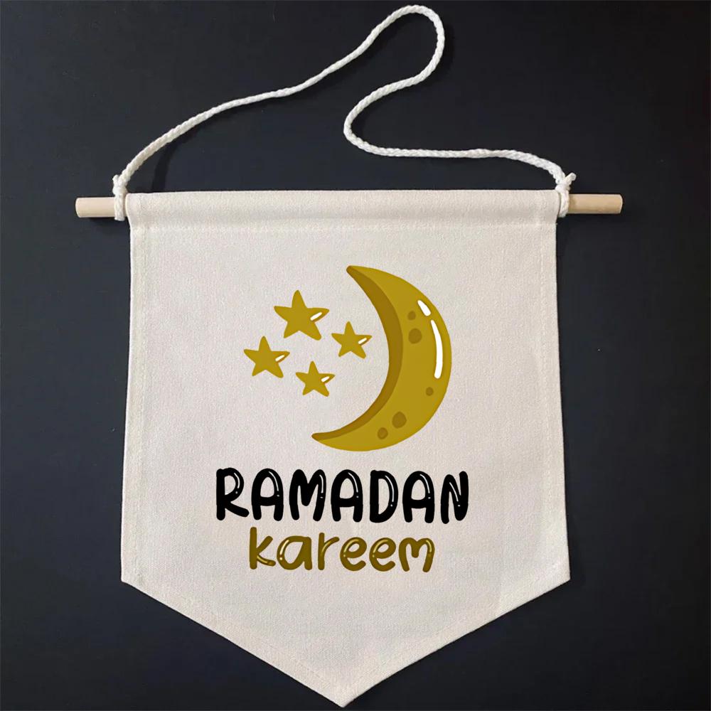 Ramadan Front Door Sign Ramadan Mubarak Wall Hanging Ramadan Banner Home Room Supplies Gifts for Muslim Eid Favor