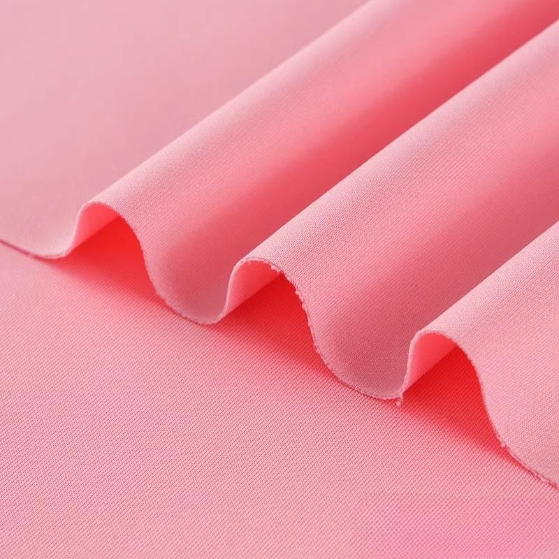 Air Layer Fabric Spring Summer Thin Knit Elastic Soft Breathable Clothing Fabric Cloth Sewing Polyester Spandex Rayon Material