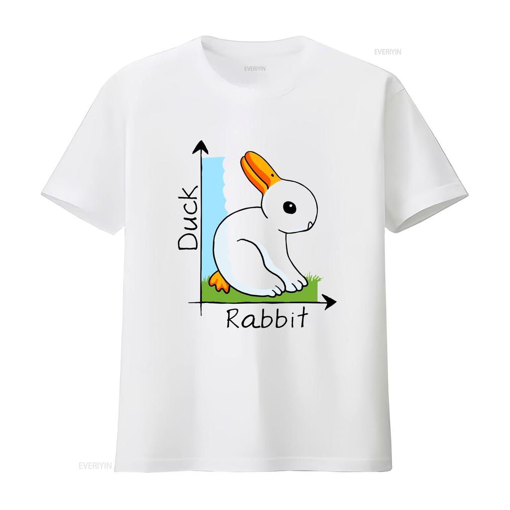 Duck Rabbit T Shirt Funny For Cool Birthday S Boyfriend And Girlfriend Vintage Homme