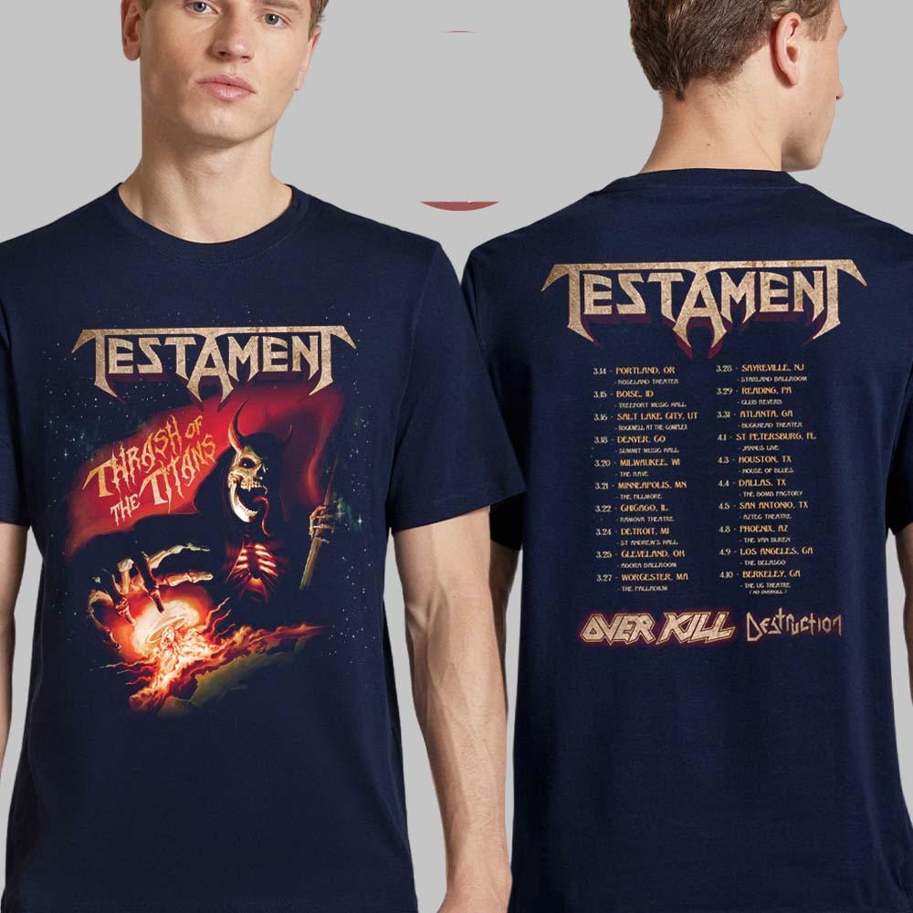 Testament Thrash Of The Titans North America 2026 Tour Dates Two Sided T-Shirt S разноцветный