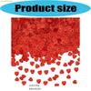 K1AE Reflective Heart Confetti Glittering PVC Confetti Ornament for Wedding Valentine's Day Birthday Anniversaries