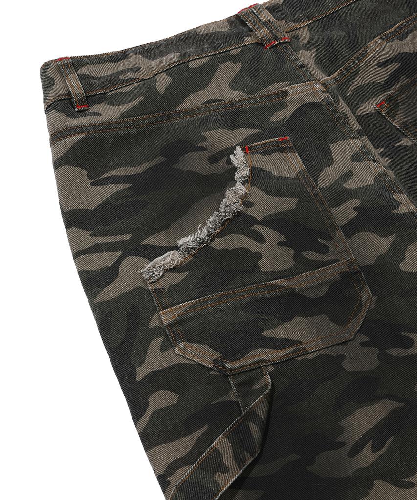 MAINBOOTH Destroyed Camo Pants(Camo)